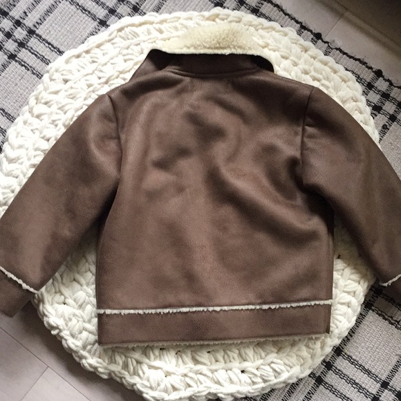 NWT Sherpa lined faux leather coat - Picture 6 of 8